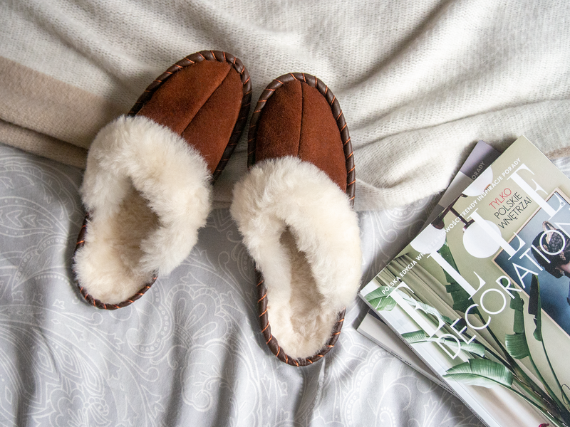 Brown Shearling Sheepskin Mules